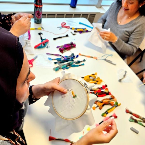 Embroidery workshop Calgary creative experience