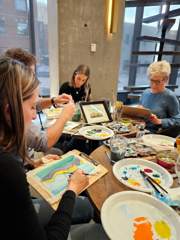 Watercolor workshop in Calgary