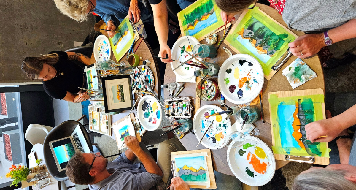 Watercolor workshop in Calgary