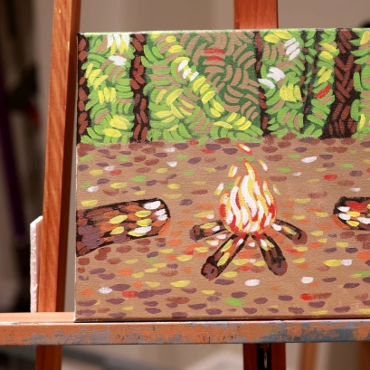 campfire painting workshop